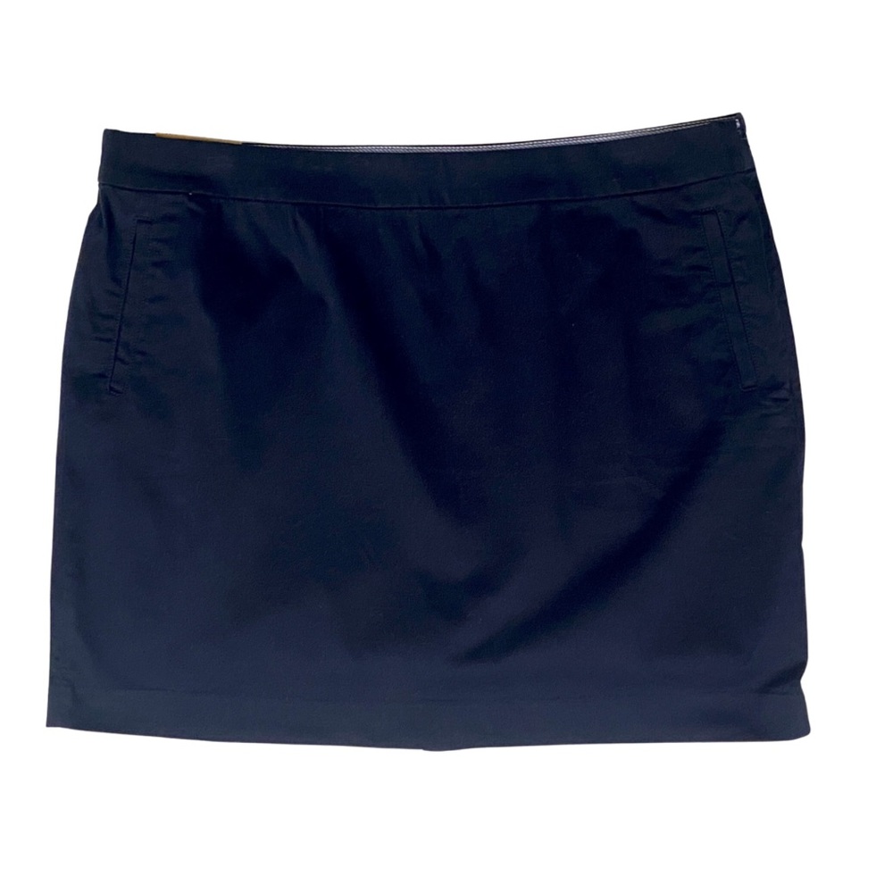 NWT LL Bean “Favorite Fit” Navy Blue Cotton Washed Chino Skirt (20P)